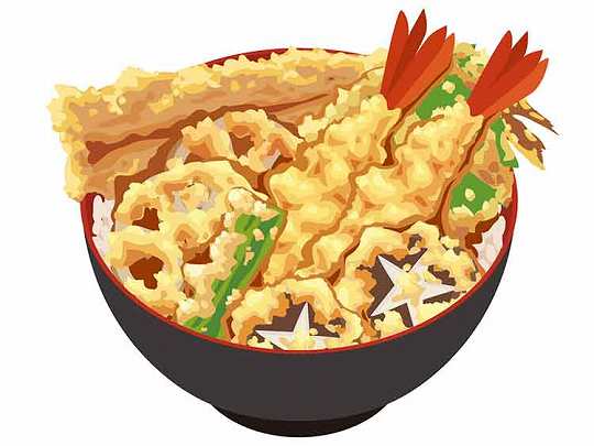 天丼(れんこんの天ぷら)