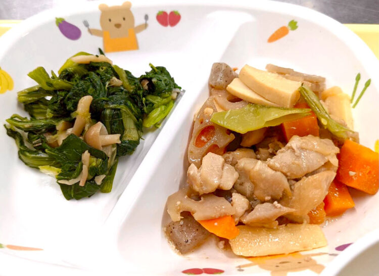 根菜たっぷり「筑前煮」給食(東京都 こども園)委託給食・自園給食