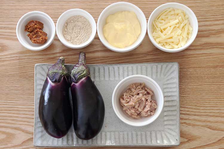 4人分の材料|「秋なすのツナマヨ焼き」幼稚園・保育園の人気の給食レシピ(富喜屋オリジナル食育レシピ)