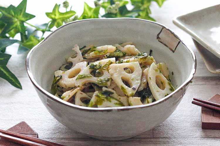 「れんこんの磯辺きんぴら」幼稚園・保育園の給食レシピ(富喜屋オリジナル食育レシピ)