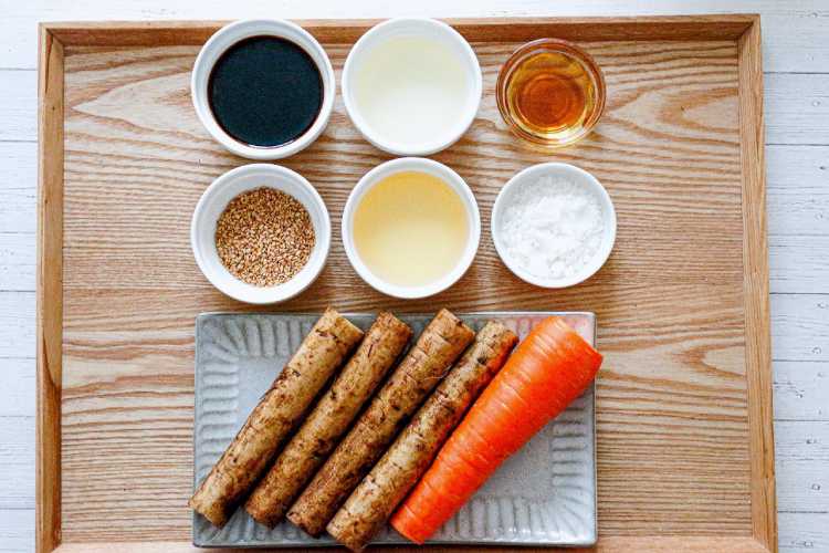 4人分の材料|「きんぴらごぼう」幼稚園・保育園の人気の給食レシピ(富喜屋オリジナル食育レシピ)