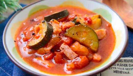 「ズッキーニのトマト煮」お母さんの味・昭和の和食（食育レシピ）