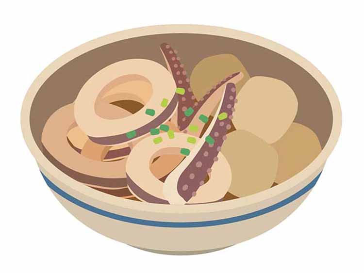 イカと里芋の煮物｜「さといも（里芋）」のこどもに話したい！栄養と調理・保存のコツ【食育コラム】