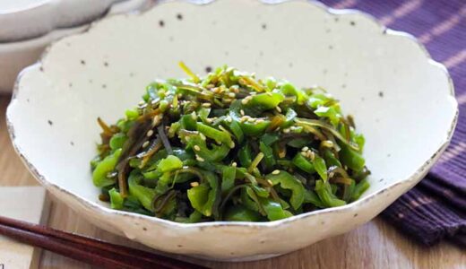 「ピーマンと塩昆布の和え物」幼稚園・保育園の人気の給食レシピ（富喜屋オリジナル食育レシピ）