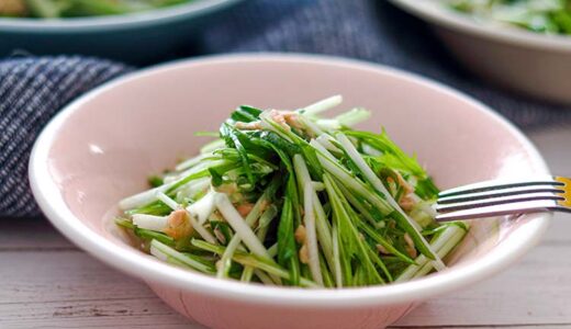 「水菜とツナの和風サラダ」幼稚園・保育園の人気の給食レシピ（富喜屋オリジナル食育レシピ）