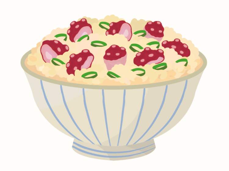 【郷土料理・三重県】「たこ飯(米3合分)」(食育レシピ)