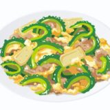 【郷土料理・沖縄県】チーズ入り「ゴーヤチャンプルー」（食育レシピ）