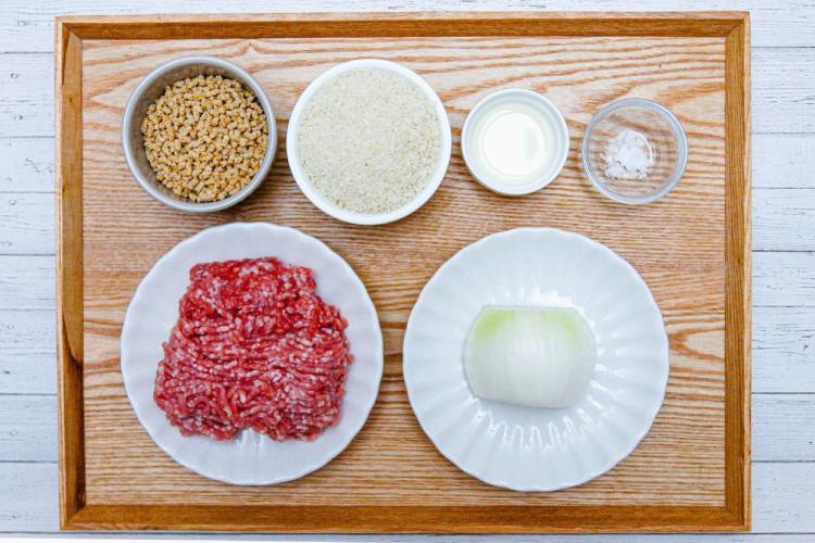 4人分の材料|【卵不使用】大豆ミートハンバーグ