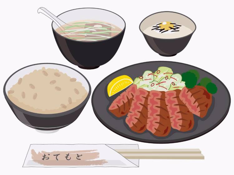 牛タン定食｜「大麦（おおむぎ）」の こどもに話したい！栄養と調理・保存のコツ【食育コラム】