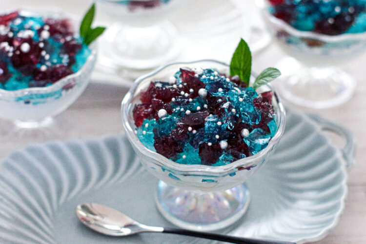 【行事食・七夕まつり】こどもと一緒に夏を楽しむ♪「あじさいゼリー」（富喜屋オリジナル食育レシピ）