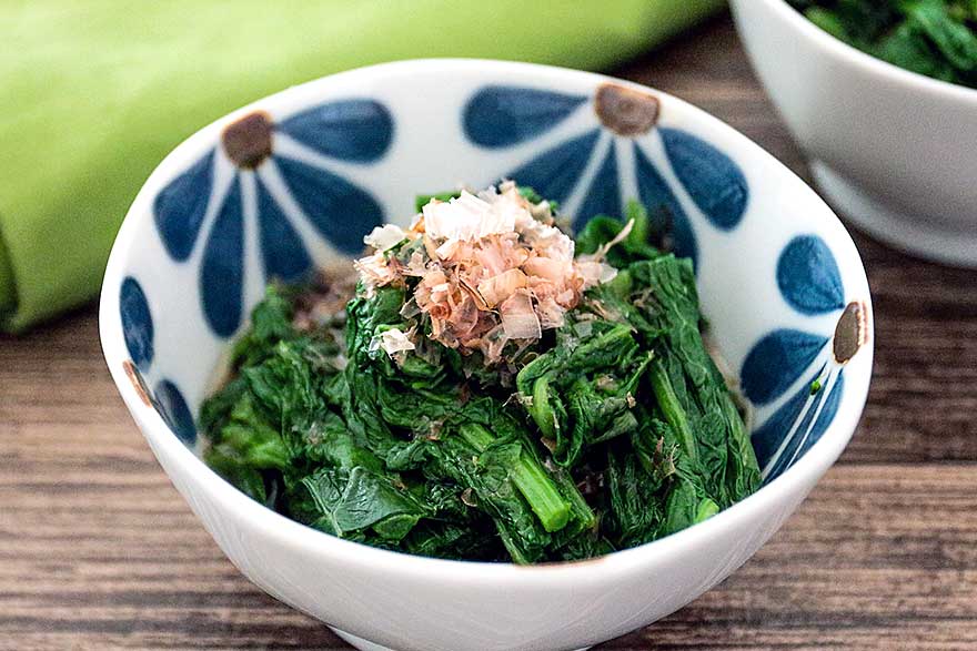 「菜の花のおひたし」幼稚園・保育園の人気の給食レシピ（富喜屋オリジナル食育レシピ）