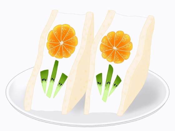 みかんのフルーツサンド