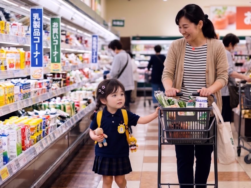 「お買い物で食育」は忙しい家庭にこそおすすめ！「食材選び」のお手伝いでこどもをスーパーで退屈させないコツ【お家で食育コラム vol.17】