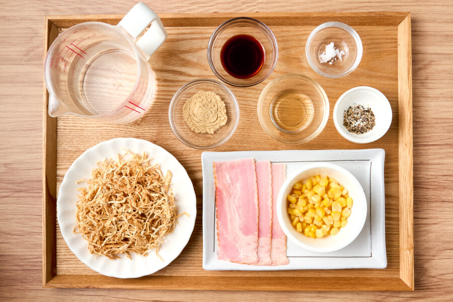 4人分の材料｜切り干し大根のベーコン煮レシピ